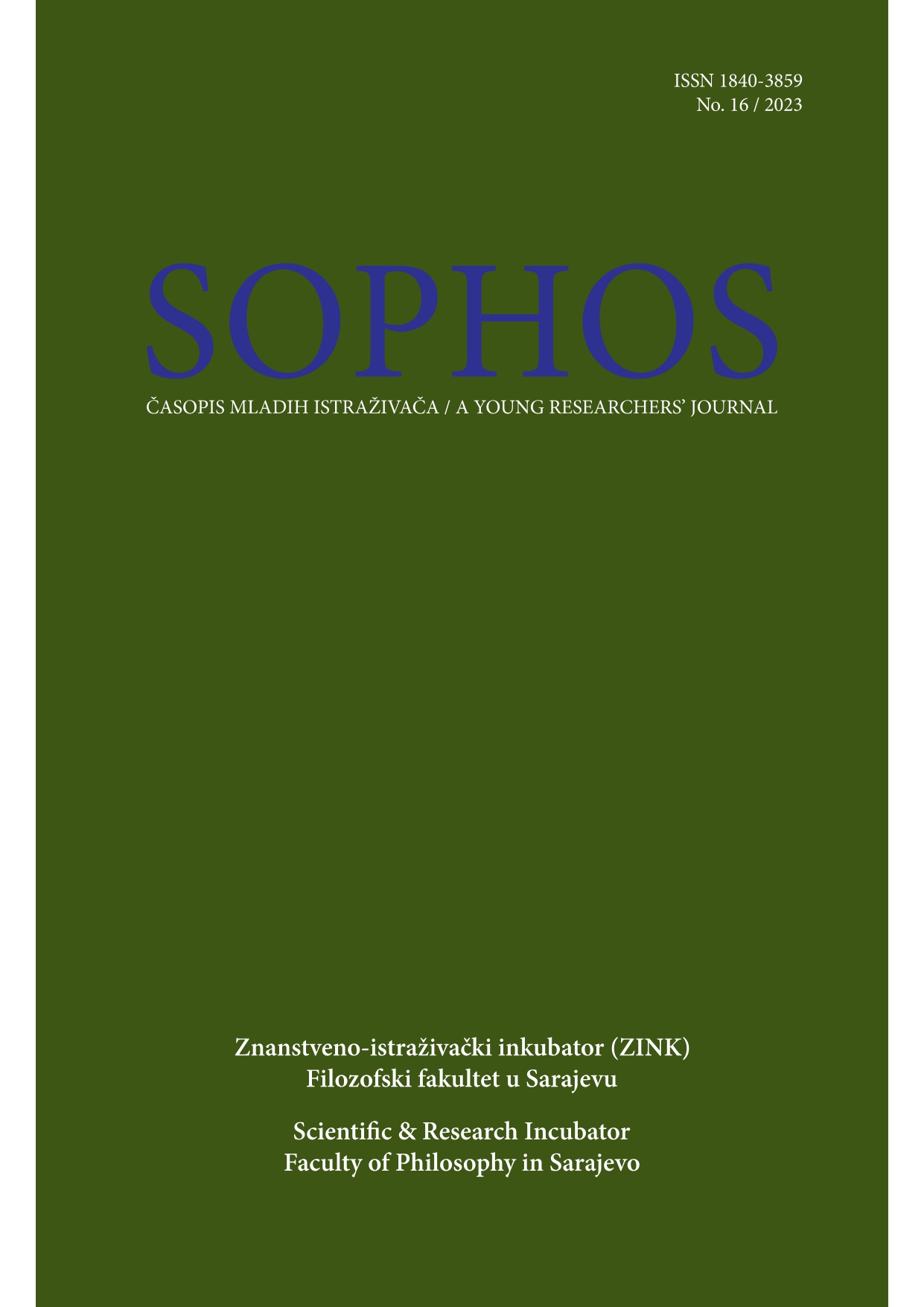 					View No. 16 (2023): Sophos: A Young Researchers’ Journal
				